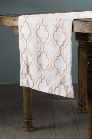 Specialty Geometric Gold Foil table runner